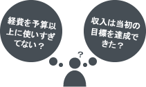 経費を予算以上に使いすぎてない？ 収入は当初の目標を達成できた？